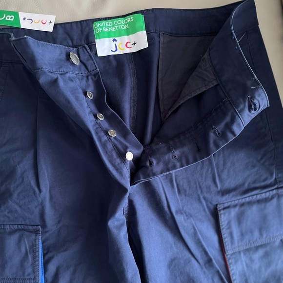 NWT - United Colors of Benetton x JCC+ Men’s Cargo Pants - Made in Italy - US 34 - Picture 4 of 9